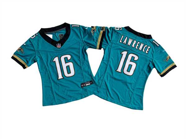Women%27s Jacksonville Jaguars #16 Trevor Lawrence Teal 2024 F.U.S.E. Prowler Throwback Vapor Limited Stitched Jersey->women nfl jersey->Women Jersey